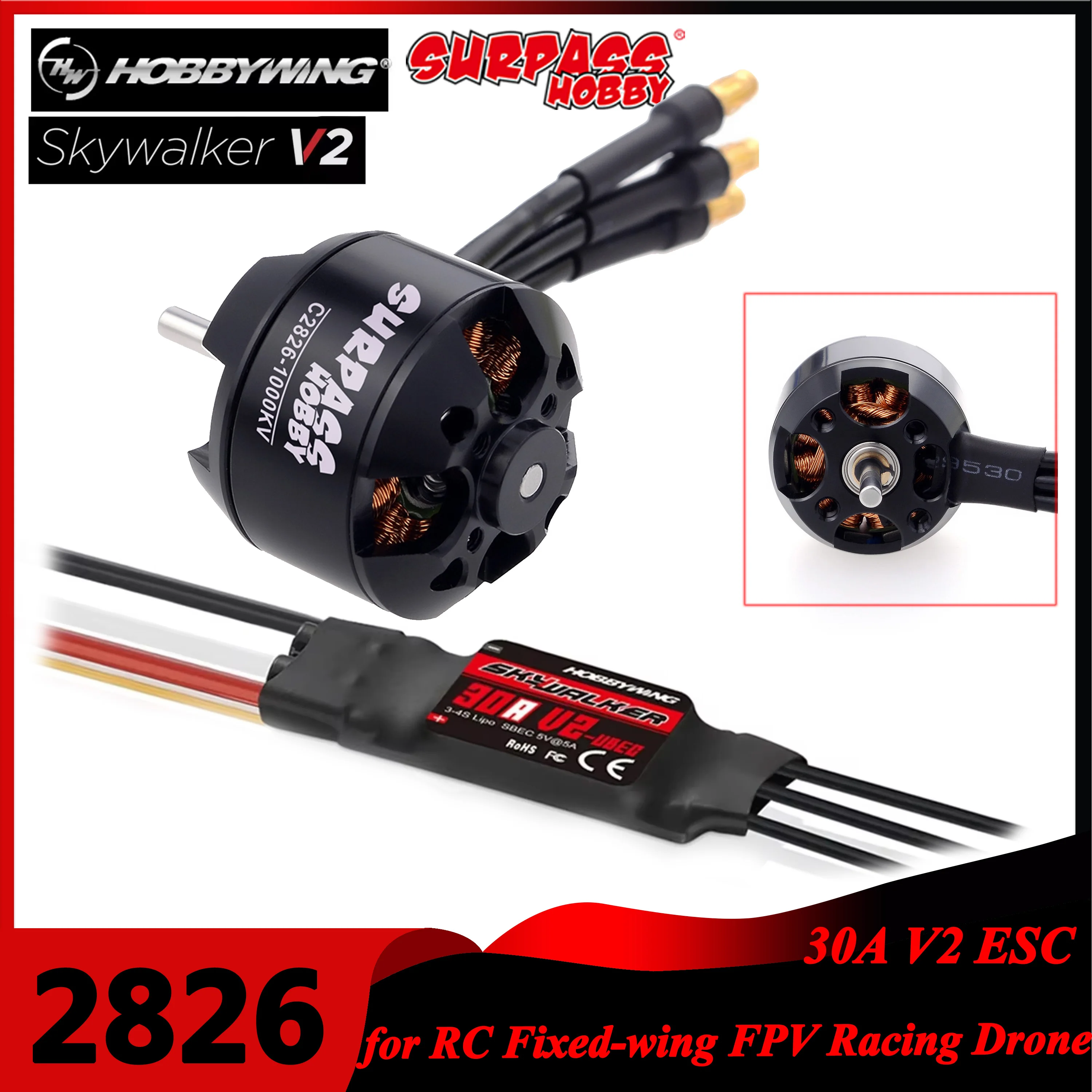 Rc Hobby Wing - Surpass Hobby 2826 1000KV 1350KV 1900KV