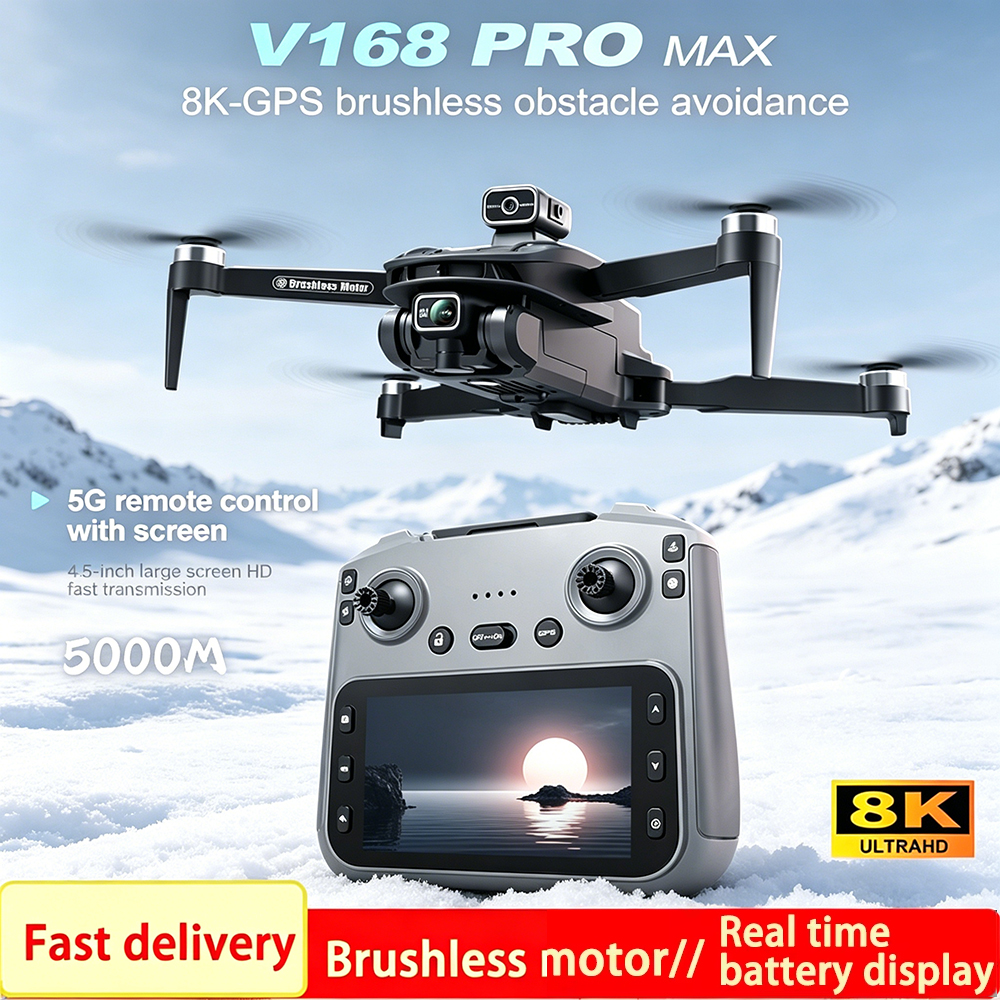 Rc Hobby China - V168 Max Drone 4K Professional Dual