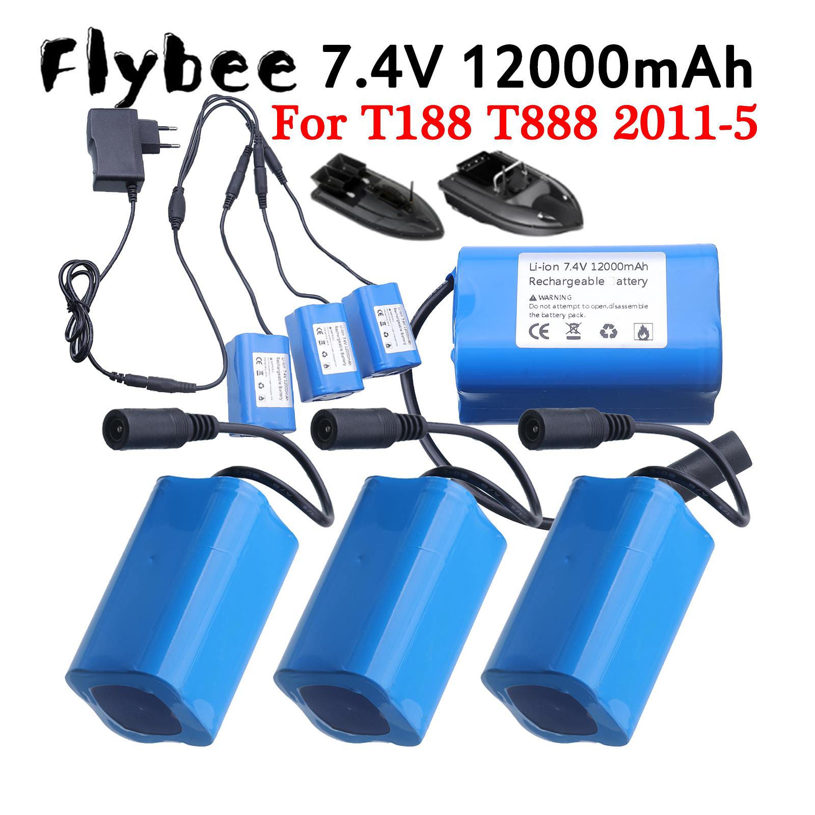 Rc Hobby Boat - 7.4V Rechargeable Bait Boat Boat Battery