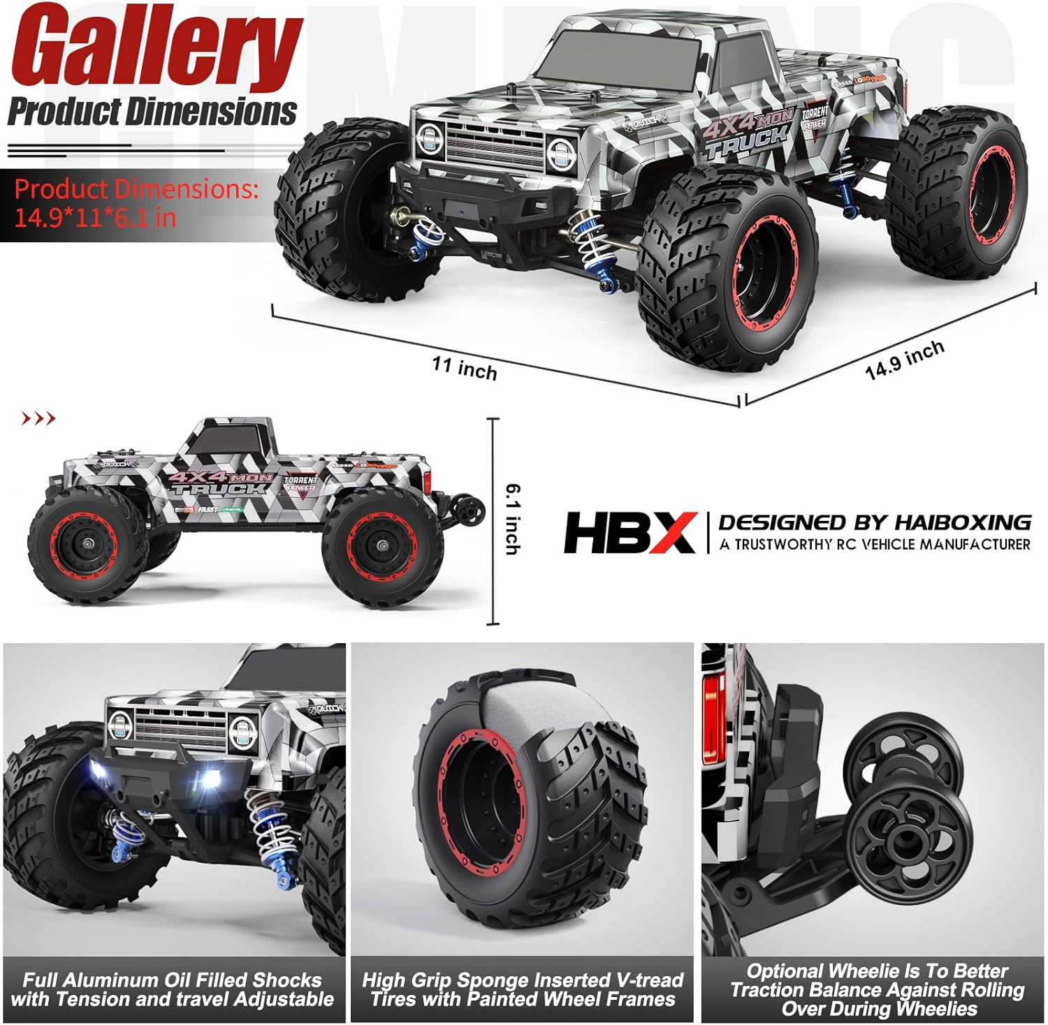 Brushless RC Cars 1/12 Scale,  – обзор и цена Rc Hobby Grade Monster Truck