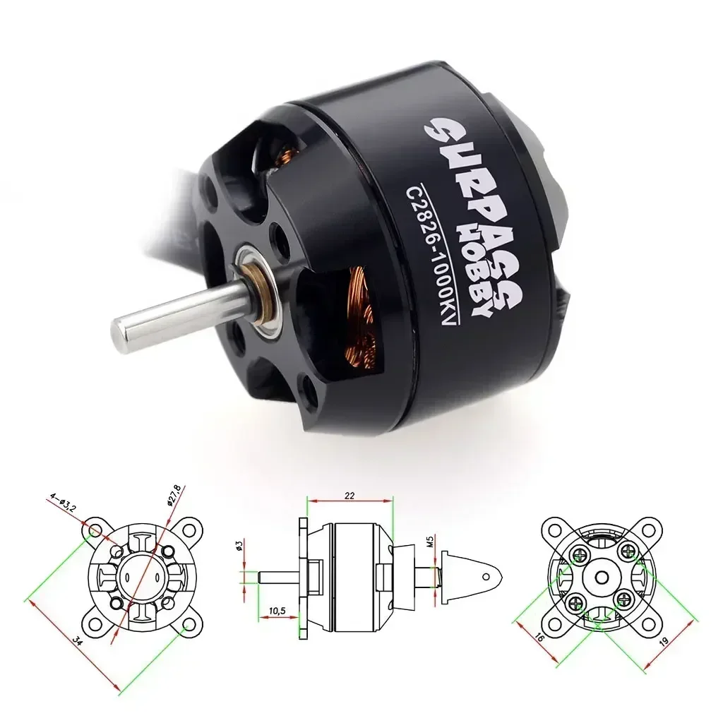 Surpass Hobby 2826 1000KV 1350 – обзор и цена Rc Hobby Wing