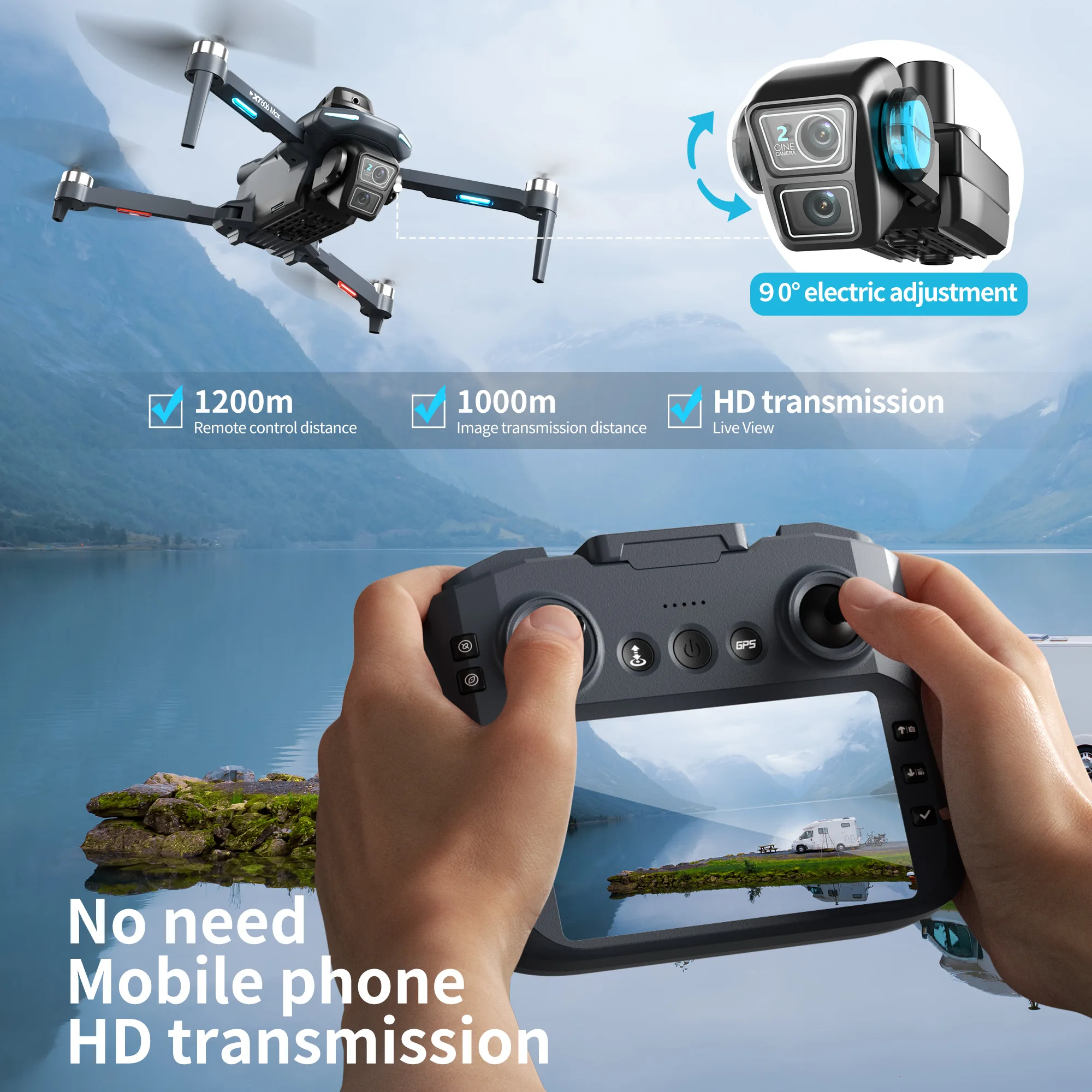 Lenovo XT606 MAX GPS Drone 4k  – обзор и цена Rc Hobby China