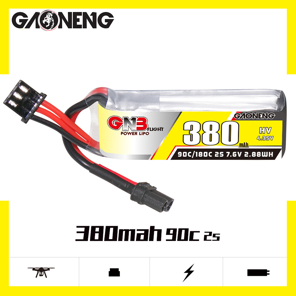 GNB 2S 7.6V 380mAh 90C/180C Li – обзор и цена Hobby Rc Quadcopters