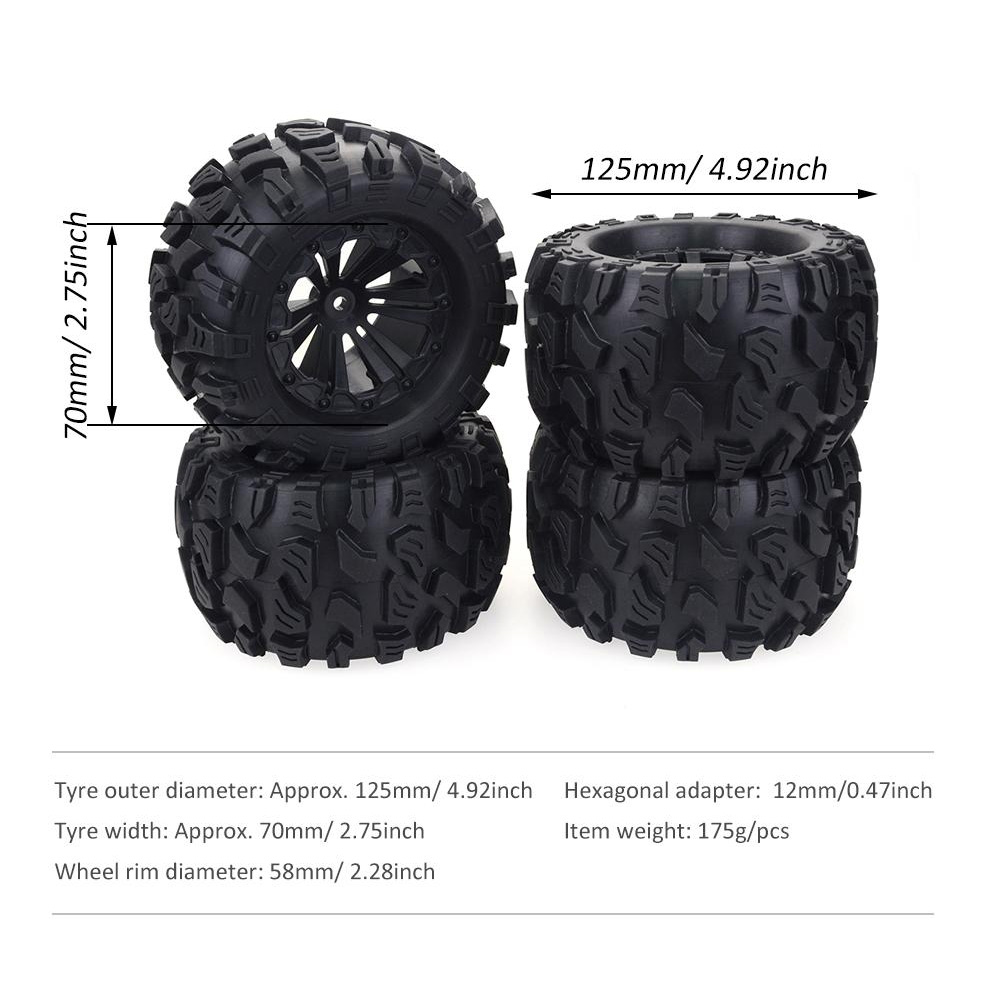 ZD Racing 4PCS 125MM 1/10 Mons – обзор и цена Rc Truck Monster