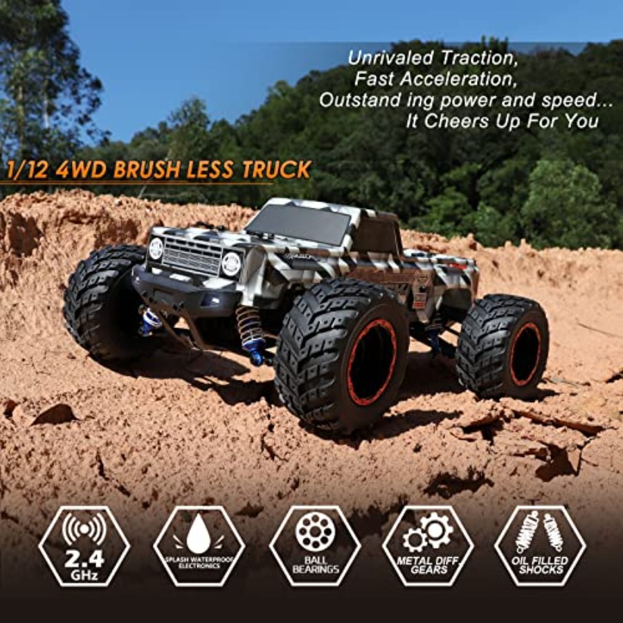 1/12 Scale Brushless RC Cars 9 – обзор и цена Rc Hobby Grade Monster Truck