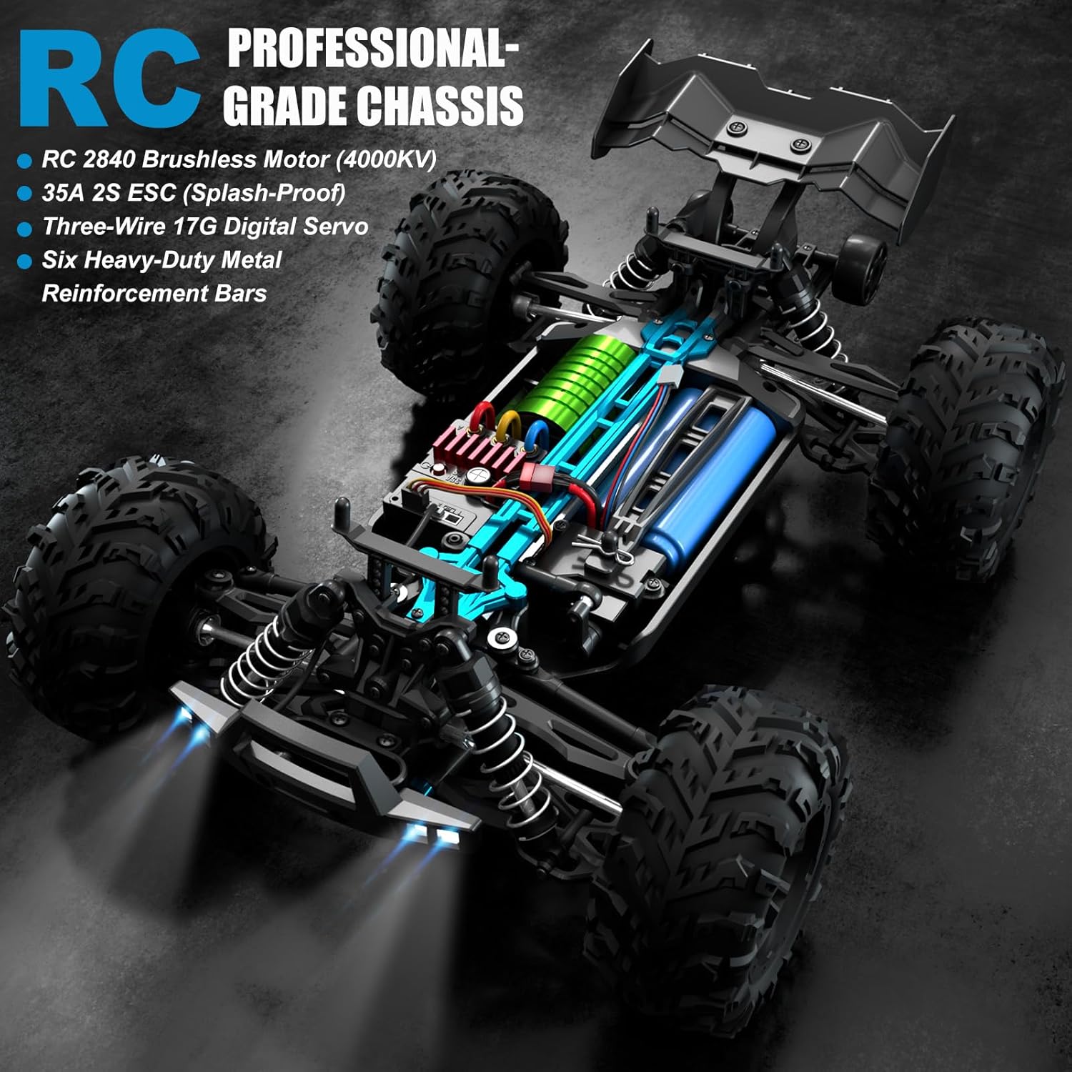 Hobby Grade 1:16 Scale Brushle – обзор и цена Rc Hobby Grade Monster Truck